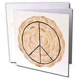 CherylsArt Pie Food Peace - Meringue Peace Pie - Greeting Cards-12 Greeting Cards with envelopes