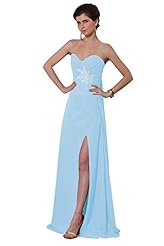 Strapless Floor Length  Beaded Ruched Chiffon Sleeveless Evening Dress/Prom Dress/Party Dress/Wedding Dress  With Rhinestones