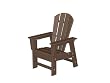 Recycled Venice Beach Outdoor Patio Kid's Adirondack Chair - Chocolate Brown