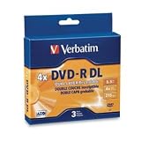 New - DVD-R DL 8.5 GB 2X-4X 3pk by Verbatim - 95165