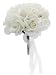 Ivory Silk Rose Toss Bouquet - Bridal Wedding Bouquet