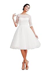 Tulle Polka Dot Print Elbow Length Sleeves Jeweled Bridesmaid Dress 