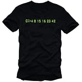LOST 4 8 15 16 23 42 T-SHIRT ZAHLEN schwarz S-XXXL