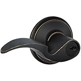 Schlage F51A AVA 716 Avanti Keyed Entry Lever, Aged Bronze