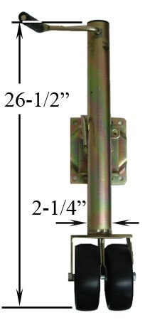 2000lb Boat Rv Swing Away Trailer Jack 2 Swivel Wheels