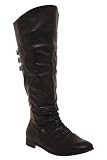 Torrid Plus Size Posh Black Faux Leather Triple Buckle Boot (Wide Width)