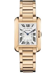 Cartier Tank Anglaise Silver Dial 18kt Rose Gold Ladies Watch W5310013
