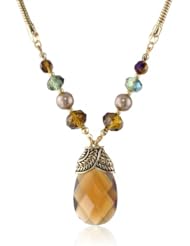 Napier "Desert Glow" Gold-Tone Topaz Y-Shaped Necklace, 19"
