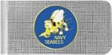 U.S Navy Seabees USN Military Silver Money Clip