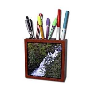 WhiteOak Photography Waterfalls - Waterfall in North Georgia - Tile Pen Holders-5 inch tile pen holder