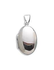 .925 Sterling Silver Jewelry Shop Small Oval Polished Locket