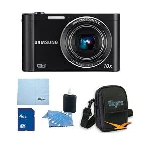 Samsung ST200F 16 MP 10X Wi-Fi Digital Camera - Black 4GB DELUXE BUNDLE