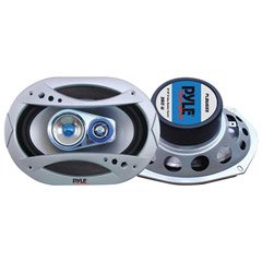 Pyle PLBW693 6-Inchx9-Inch 400 Watt Three-Way Speaker with Blue LED Light