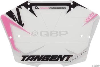 Tangent Ventril 6-Inch Number Plate: White/Pink