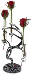 Tres Thorns of Passion Triple Rose Vase