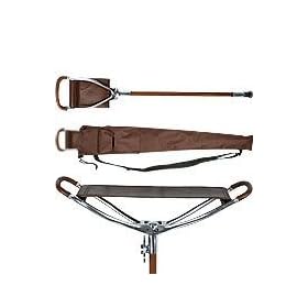 Royal Canes Hammock Seat Cane - With Carry Bag - Non Adjustable, Genuine Leather 90317