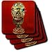 Faberge Eggs - Faberge Egg Tercentenary Of Romanoffs House Pictured - Coasters