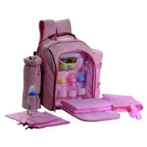Picnic Gift Mini Me Deluxe Insulated Baby Back Pack W/blanket in Pink - Picnic Gift 8010-PK