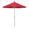 California Umbrella 9-Feet Aluminum Olefin Fabric Market Umbrella, Red