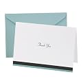Trimmed Thank You Cards - Aqua
