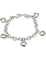 Amalfi™ Stainless Steel Heart Bracelet 07.50 Inch olished Fb273