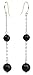 Sterling Silver Faceted Black Onyx Long Drop title=