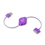 ReTrak Retractable iPod/iPhone/iPad USB Cable Purple (ETIPODUSBRL)