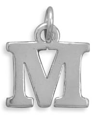 Greek Alphabet Letter Charm - Mu