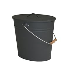 Kamino-Flam 333252 Ascheneimer oval anthrazit 24 Liter, 40/35/28 cm