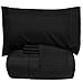 Sweet Home Collection 7 Piece Bed-In-A-Bag Solid Color Comforter & Sheet Set Full Black