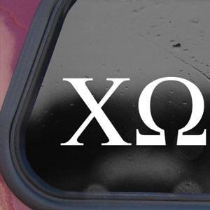CHI OMEGA Sorority White Sticker Decal Chi-O Laptop Die-cut White Sticker Decal
