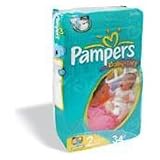 Pampers Baby Dry Diapers Sesame Street, Size 2 - 12 To 18 lbs(5-8 kg), Jumbo Pack 45216 - 34 diapers / pack, 4packs
