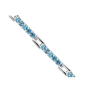 Classic Split Style 7.00 carats total weight Round Cut London Blue Topaz... by