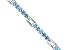 Classic Split Style 7.00 carats total weight Round Cut London Blue Topaz Gemstone Bracelet in Sterling Silver