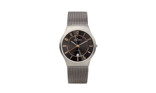 Skagen Herrenarmbanduhr Slimline Titan Stahl 233XLTTMO