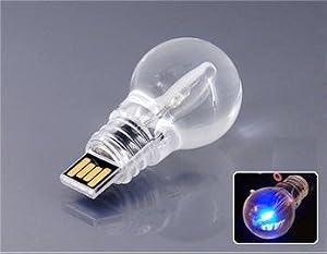 Transparent Light Bulb Shaped 32gb USB Flash Drive