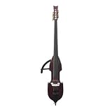 CECILIO CEDB-1DW 3/4 Size ELECTRIC SILENT MAHOGANY METALIC UPRIGHT DOUBLE BASS