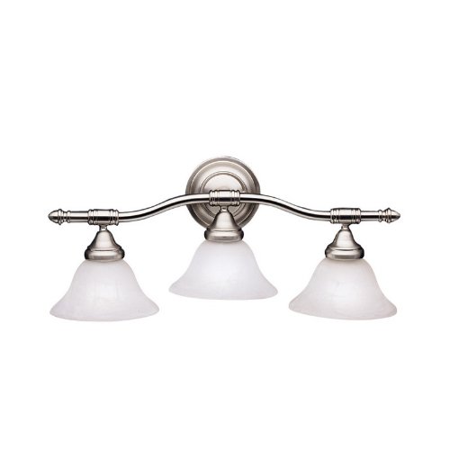 Kichler Lighting 6293NI 3 Light Broadview Bathroom Light, Brushed Nickel