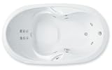 Jason Designer LX635 Oval 72 x 42 x 25 Combination Air-Whirlpool Hydrotherapy Bathtub Standard Edition - White