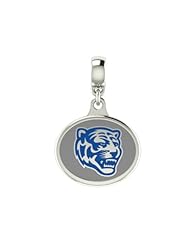 Memphis Tigers Collegiate Drop Charm Fits Most European Style Bracelets Including Chamilia, Zable, Troll and More. High Quality Bead in Stock for Fast Shipping.