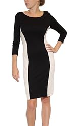 Nylon/Rayon/Spandex/Velvet Colorblocking  Dress