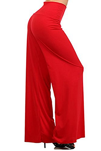 Fashiondio Women's Wide Poly Leg Boho Palazzo Pants