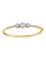 1.05CTW DIAMOND FLOWER BANGLE