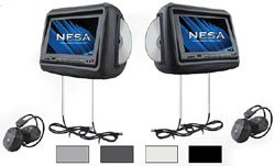 LCD/DVD 8.8HEADRESTS 2XREM/WLS HP BLACK
