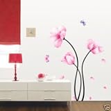 Easy Instant Decoration Wall Sticker Decal - Perfect Flower Stem