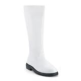  : CAPTAIN-100, MEN'S WHITE PU BOOT, SIZE X-LARGE(14)