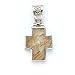 Sterling Silver & Rutilated Quartz Christian Cross Pendant