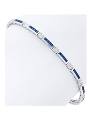 Sapphire and Diamond Bracelet in 18kt White Gold