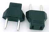 2pcs US/Japan/China to EU 2-pin Travel Adapter/Plug Converter