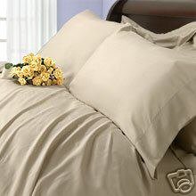 Solid Tan 300 Thread Count Queen size Sheet Set 100 % Egyptian Cotton 4pc Bed Sheet set (Deep Pocket) By sheetsnthings